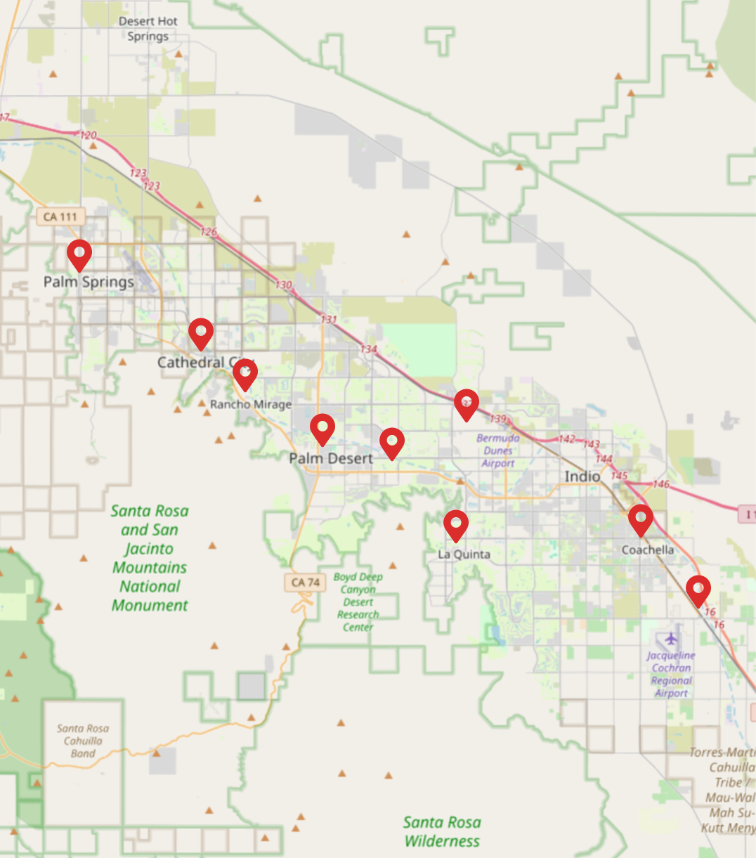 Map of Southwest Locations